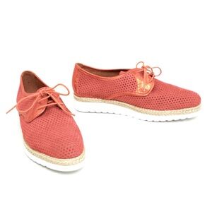 NEW ESSKA Hilda Rust 39 - fits size 8 derbies oxfords brogues flats orange red